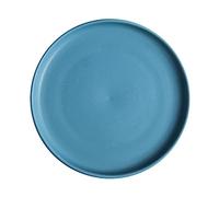 HPTHLY Hanghaijia 10in/26cm Matte Underglaze Ceramic Restaurant Plate Steak Pizza Grill Serving Tray,Blue