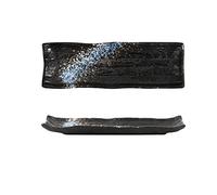 HPTHLY Hanghaijia Ceramic Long Plate Serving Platter, 11ins Tableware for Party,Sushi,Appetizer,Dessert,Meat,Oven Safe Tableware,A