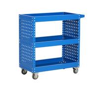 HPTHLY Heavy-Duty Garage Tool Service Cart With Handle, Lockable Wheels, 200Kg Load Capacity, Storage Nizer For Auto Detailing And Beauty Services(Style 1-67X36X76Cm)