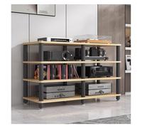 HPTHLY Hifi Rackshifi Racks 4 Tier Home Entertainment Media Tv Stereo Stand, Corner Audio Video Tower Rack Component Cabinet, Record Player Turntable Amplifi(Yellow-4 Tier)