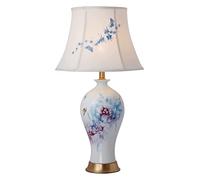 HPTHLY Lamp Ceramic Table Lamp European Copper Ceramic Desk Lamp Hand Painting Table Lamps Vintage Bedroom Decoratnightstand Bedside Lamp For Coffee Table, B(One Color-B)