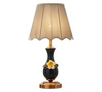 HPTHLY Lamp Ceramic Table Lamp Table Lamps,Bedside Table Lamp,Enamel Hand Painted Ceramics Table Lamp With Copper-Plated Base Living Room Bedroom Bedside Lam