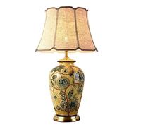 HPTHLY Light Bedside Table Lamp Table Lamp American Vintage Ceramic Table Lamps Traditional Nightstand Lamp For Bedroom Living Room Office Nightstand Lamp Fo