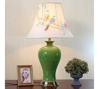 HPTHLY Mid Century Table Lamp 26" High Ice Crack Green Glazed Ceramic Table Lamp For Living Room Bedroom House Bedside Nightstand Home Floor Lamps(D)