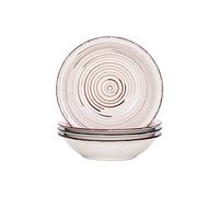 HPTHLY Palace Style 4/8/12 Piece 4 Color Porcelain Soup Plate Set Vintage Hand Painted Ceramic Salad Soup Deep Plate Set Bowls,4pcs