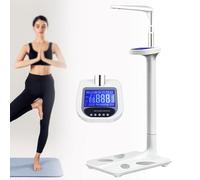 HPTHLY Professional Multifunctional Medical Scale with LCD Display for Weight/Height/Obesity Value/BMI Measurement,440LB Capacity Physician Body Weight Scale Tool Height