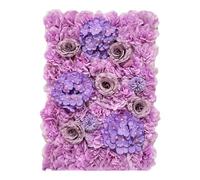 HPTHLY Purple Flower Wall Silk Wedding Flower Wall Artificial Floral Panels Wall Fake Rose Event Backdrop For Indoor Outdoor Birthdays Party Decor, 40×60Cm,1pcs