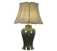 HPTHLY Reading Lamp Desk Lamp Retro Bedside Table Ceramic Lamp Modern Minimalist Bedside Lamp Copper Bedroom Bedside Lamp Living Room Study Decorative Lamp T(A)