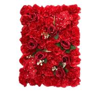 HPTHLY Red Artificial Flower Panels, 3D Floral Mat Silk Rose, For Home Party Wedding Birthday Photo Background, Festival And Event Wall Backdrop Décor,1pcs