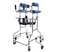 HPTHLY Seniors Hemiplegia Rehabilitation Standing Frame,Lower Limb Training,Adjustable Height,Walker Aid For The Disabled,8-Wheel Walker For Walking Rehabili