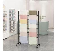 HPTHLY Silk Scarf Rack With Pulley - Simple Scarf Display Rack - Floor Display Rack For Fabric, Shawl, Clothing Display Racks For Retail Stores, Metal Hijab Hangers, Floor (C-60X40X145Cm)