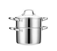 HPTHLY Stainless Steel Household Thickened Mini Small Thickened Gas Small Soup Pot Steamer