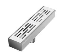 HPTHLY Stainless Steel Trench Drain Kit - Heavy Duty Drainage Channels & Grating For Garden Sidewalk Parking Bathroom Patio & Deck - 24X11.5X10.5Cm Drain Gra(Sier-25 * 10 * 5Cm(A))