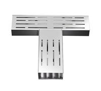 HPTHLY Stainless Steel Trench Drain Kit - Heavy Duty Drainage Channels & Grating For Garden Sidewalk Parking Bathroom Patio & Deck - 24X11.5X10.5Cm Drain Gra(Sier-24 * 11.5 * 10 * 5Cm)