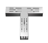 HPTHLY Stainless Steel Trench Drain Kit - Heavy Duty Drainage Channels & Grating For Garden Sidewalk Parking Bathroom Patio & Deck - 24X11.5X10.5Cm Drain Gra(Sier-24 * 11.5 * 7 * 5Cm)