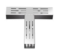 HPTHLY Stainless Steel Trench Drain Kit - Heavy Duty Drainage Channels & Grating For Garden Sidewalk Parking Bathroom Patio & Deck - 24X11.5X10.5Cm Drain Gra(Sier-24 * 11.5 * 7 * 3Cm)