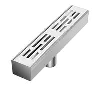 HPTHLY Stainless Steel Trench Drain Kit - Heavy Duty Drainage Channels & Grating For Garden Sidewalk Parking Bathroom Patio & Deck - 24X11.5X10.5Cm Drain Gra(Sier-24 * 11.5 * 3.5 * 3Cm)