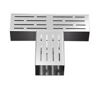 HPTHLY Stainless Steel Trench Drain Kit - Heavy Duty Drainage Channels & Grating For Garden Sidewalk Parking Bathroom Patio & Deck - 24X11.5X10.5Cm Drain Gra(Sier-25 * 10 * 3Cm(A))