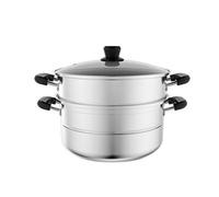 HPTHLY Steamer Household Small Cooking Thickened Stainless Steel Double-Layer Induction Cooker Gas Stove Steamer Pot