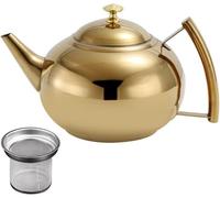 HPTHLY Stove Top Kettle,Stainless Steel Whistling Kettle Teapot For Gas Hobs, Induction Electric Hobs,Tea Kettle For Stovetop For Home, Gold, 1.5L (Gold-2L)