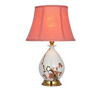 HPTHLY Table Lamp 57Cm Table Lamps Hand-Painted Plum Blossom Ceramics Table Lamp Bedroom Bedside Lamp Creative Flower And Bird Chinoiserie Lamp For Living Ro