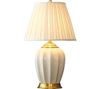 HPTHLY Table Lamp American Copper Ceramic Table Lamp Bedroom Living Room Home Decoration Bedside Table Lamp Modern Glazed Ceramic Table Lamp For Living Room(67 * 40Cm)