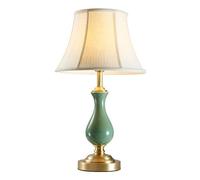 HPTHLY Table Lamp Ceramic Desk Lamp, Copper Base Smooth Desk Lamp E27 Eye Protection Bedside Lamp Cafe Bar Club Reading Lamp/A