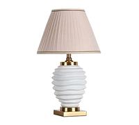 HPTHLY Table Lamp Modern Small Ceramic Table Lamp Creative Design Irregular Desk Lamp Hotel Furniture Daily Decoration Bedside Lamps Minimalism Table Lamps F(White)