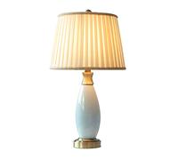 HPTHLY Table Lamp Modern Table Lamp In Teal Handmade Porcelain Chinese Simple Bedroom Bedside Lampchinoaserie Style Ceramic Table Lamp First Living Room End