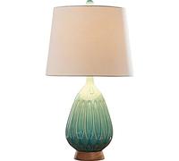 HPTHLY Table Lamp Table Lamps Mid Century Ceramic Table Lamp With Azabu Shade Night Stand Light Lamp Bedroom Bedside Lamp Glazed Ceramic Table Lamp For Livin(50 * 28Cm)