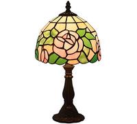 HPTHLY Tiffany Style Table Lamps, 8Inch Tiffany Style Table Lamp, Pastoral Antique Stained Glass Bedside Lamp(Z)