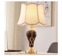 HPTHLY Vintage Bedside Lamp Ceramic Table Lamp Desk Table Lamps Postmodern Brass Pedestal Bedroom Living Room Table Lamps Table Lamps For Bedroom,B,Push N Sw(B-Dimmer Switch)