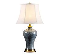 HPTHLY Vintage Bedside Lamp Ceramic Table Lamp Ice Crack Glazed Modern Contemporary Nightstand Lamp For Bedroom Living Room Table Lamps For Bedroom,Push N Sw(Remote Control Switch-30 * 52Cm)