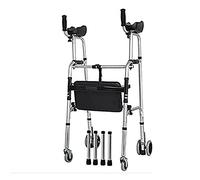 HPTHLY Walker Wheel Rollator With Armrest Support Pad And Seat,Adjustable,Lightweight Portable For Elderly Rehabilitation Auxiliar Walking Aid