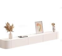 HPTHLY Wall Mounted Floating Tv Console Shelf With Storage Doors 200Cm Modern Wall Shelf For Living Room & Bedroom Stylish Tv Stand & Display Unit (A-140Cm)