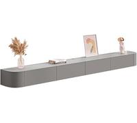 HPTHLY Wall Mounted Floating Tv Console Shelf With Storage Doors 200Cm Modern Wall Shelf For Living Room & Bedroom Stylish Tv Stand & Display Unit (B-160Cm)