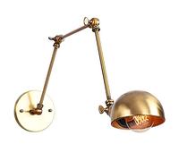 HPTHLY Wall Mounted Light Industrial Swing Arm Wall Light Fixture Lighting Three-Arm Brass Adjustable Vintage Wall Mount Lamp Traditional Decor E27 Loft Scon