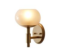 HPTHLY Wall Mounted Light Industry Retro Simple Idea Brass Wall Lamp Wall Spotlights American Style Retro Spherical All Bronze Single Head Wall Light Wall Sc