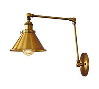 HPTHLY Wall Mounted Light Ndividual Creative Wall Light Fixture Retro Adjustable Double Section Long Arm Wall Mount Lamp Swing Arm Metal Loft Wall Sconce Use