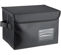 HPVERDALIVING 7-Inch & 12-Inch Vinyl Record Storage Box - Holds 60+ Records, Collapsible LP Organiser with Dust-Proof Lid & Portable Handle for DJs, Collectors & Music Enthusiasts (7inch)