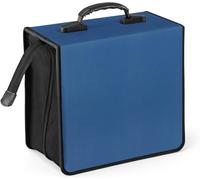 HPVERDALIVING Large Capacity CD Binder, CD DVD Wallet Storage with Zipper & Handle, 192/264 Sleeves Portable Nylon Carry Case for Blu-ray/DVD/CD Discs, Home Car Office Use - Blue (400)