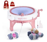 HPVERDALIVING Sentro Knitting Machine 40 and 48 Needle, Electric Knitting Loom with Crochet Hook, DIY Weaving Loom Kit for Adults & Kids, Handheld Weaver for Scarf Hat Socks (48-Needle)