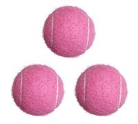 HPWFHPLF Tennis Balls, 3-Pack, Pink, 2.6 Inch, Rubber, for Practice, Training, Playing with Pet Dogs