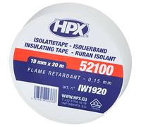 HPX IW1920 White PVC Tape for Electricians 19 mm x 20 m