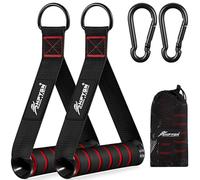 HPYGN Resistance Bands Handle, Gym Handles For Fitness Workout Bands, Pilates, Yoga, Crossover Tricep Exercise, Strength Trainer, Heavy Duty Cable Machine Attachment with 2 Heavy Duty Carabiner Hooks