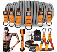 HPYGN Resistance Bands, Resistance Bands, 420 lbs Fitness Bands, Expander Tube Bands, Resistance Bands Set with Handles, Ankle Straps and Door Anchor, Portable Backpack, for Indoor Home Gym and