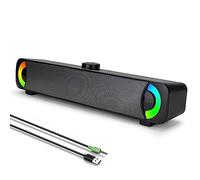 HPYLIF·H PC Speakers,3D Surround Stereo Computer Speakers for Desktop Monitor, RGB Sound Bar with 3.5mm AUX jack and USB Interface,Gaming Computer Speakers for Desktop, Laptop