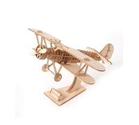 HPYSHP 3D Wooden Puzzle,Biplane 3D Puzzle Wooden Model Kits for Adult to Build,DIY Wooden Model Craft Kits, Self Assembly Mechanical Construciton Craft Kit Gift for Kids, Teens (Biplane), JF121401