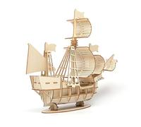 HPYSHP 3D Wooden Puzzle,Sailing Ship 3D Puzzle Wooden Model Kits Adult to Build,DIY Wooden Model Craft Kits, Self Assembly Mechanical Construciton Craft Kit Gift Kids, Teens (Sailing Ship) (JF121401)
