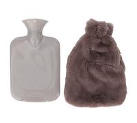 HPZIHUIT 1000ml Hot Water Bottle Transparent PVC Cute Portable Warmer Water Bag with Soft Cover for Student L